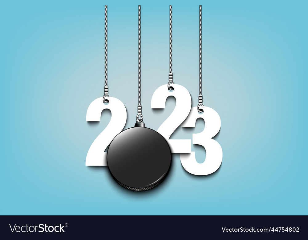 Happy new year 2023 and hockey puck