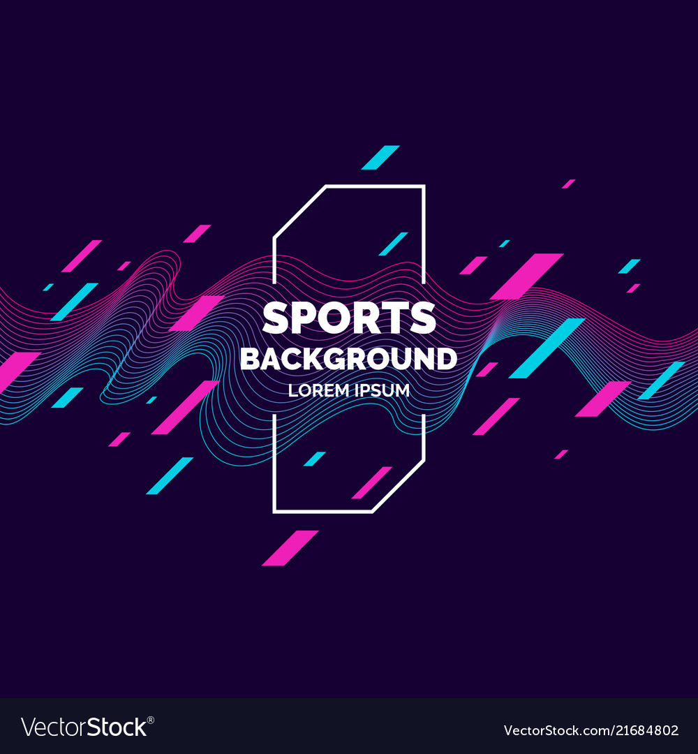 Modern colored poster for sports Royalty Free Vector Image