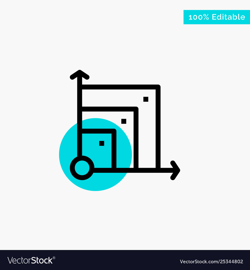Scalable system science turquoise vector image Scalable system science turquoise