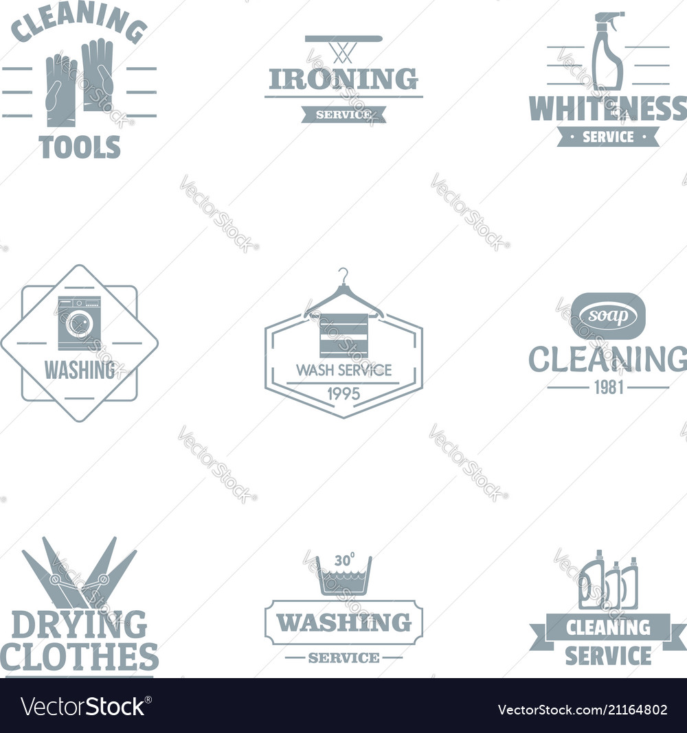 sweep logo set simple style royalty free vector image