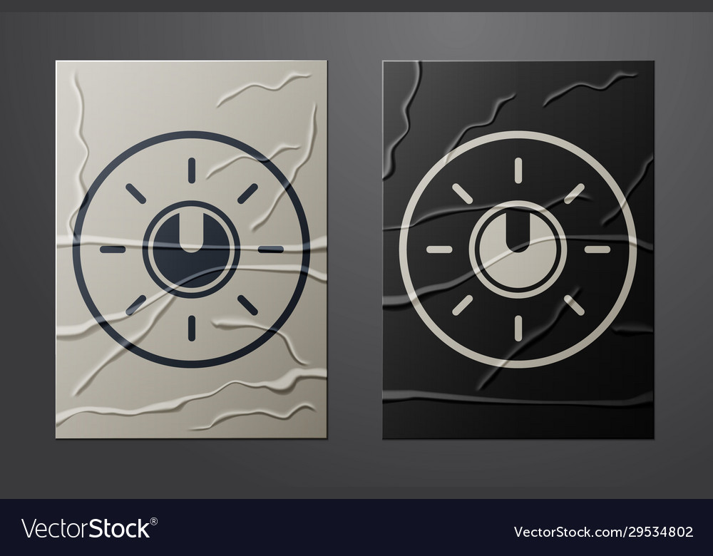 White dial knob level technology settings icon