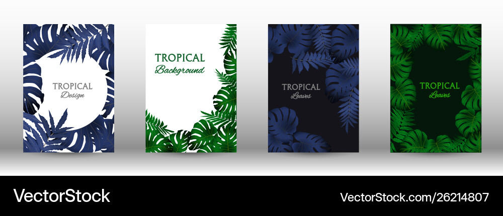 A set tropic Royalty Free Vector Image - VectorStock