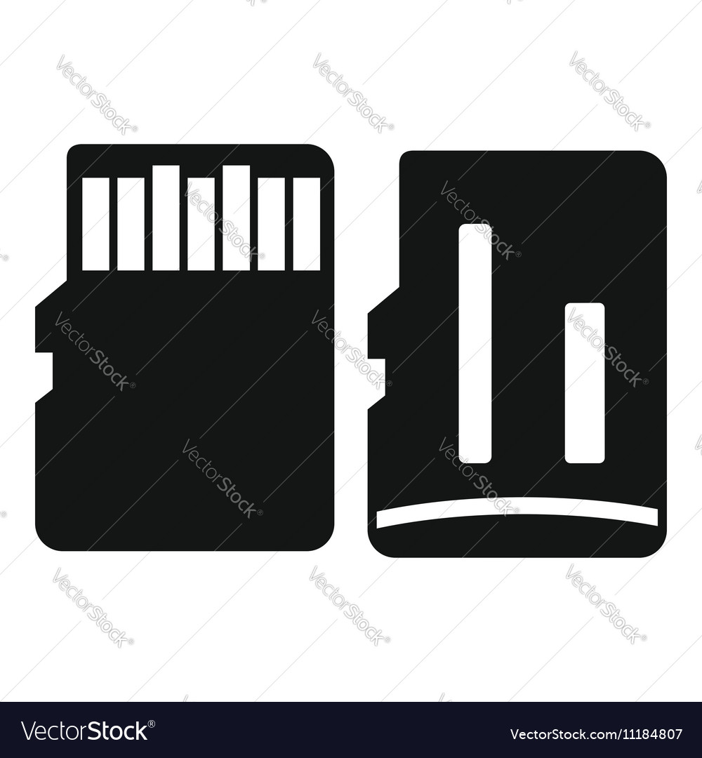 Sd memory card icon simple style Royalty Free Vector Image