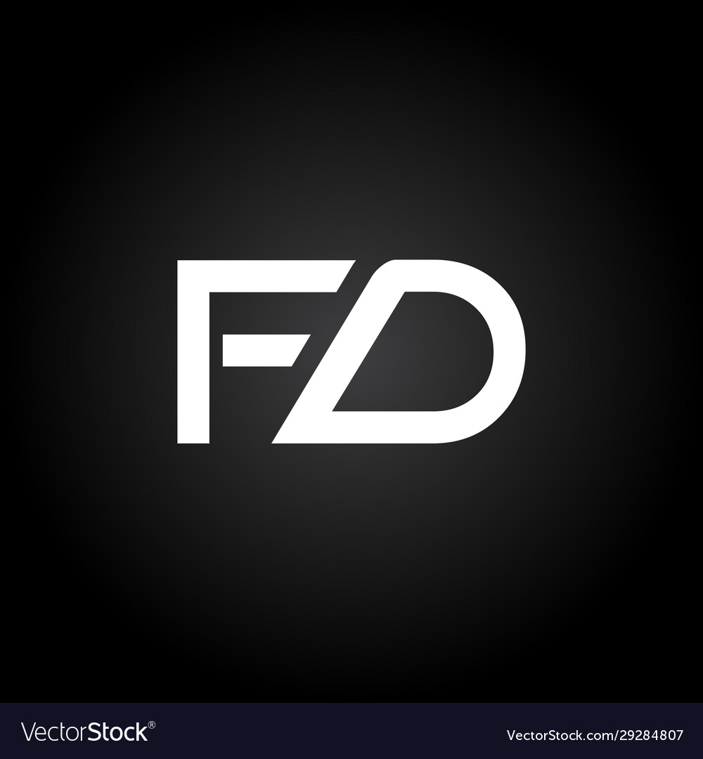 Initial letter fd logo design template creative