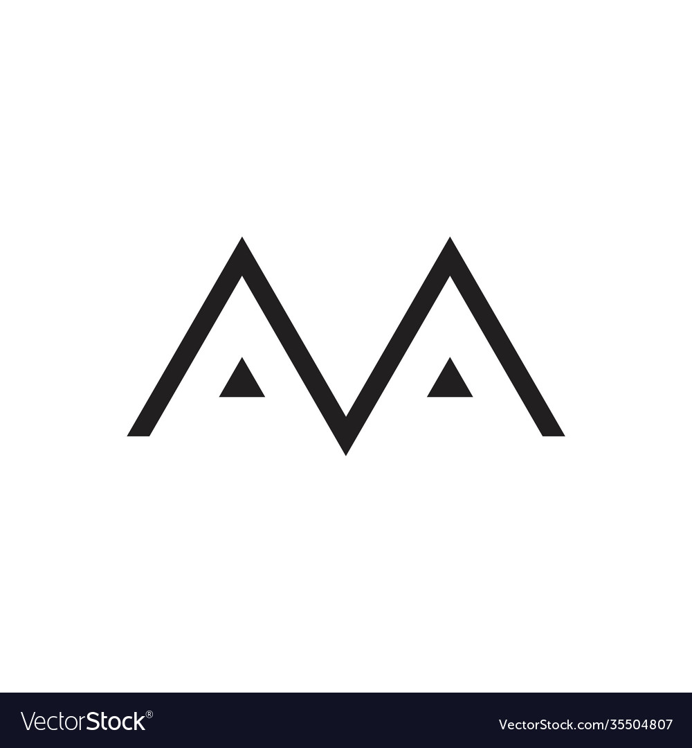 Letter m triangle geometric simple logo Royalty Free Vector