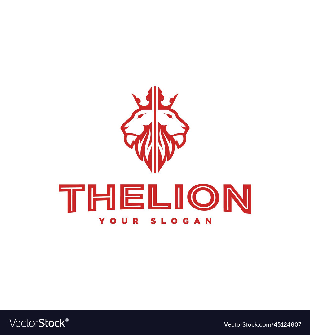 Lion head logo icon vector image Lion head logo icon
