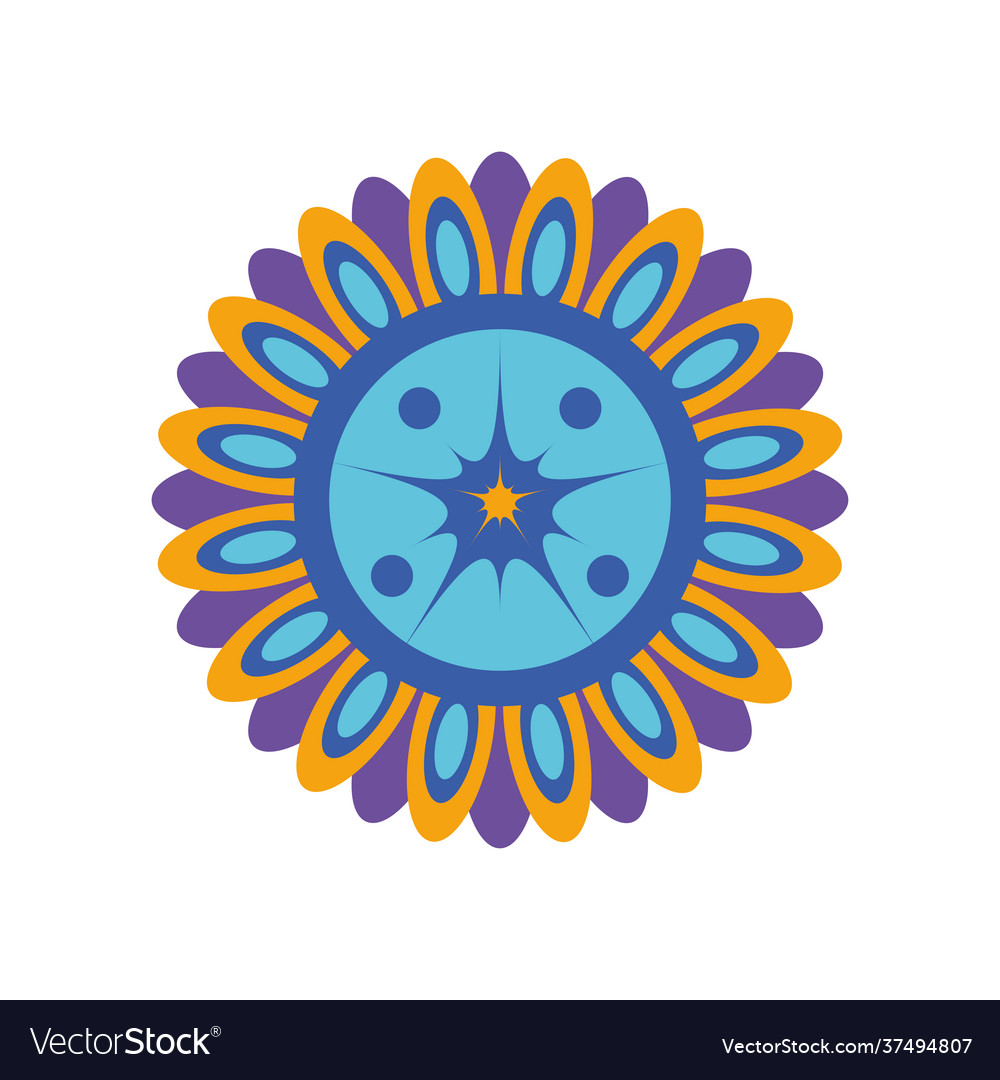 Mandala decoration traditional Royalty Free Vector Image