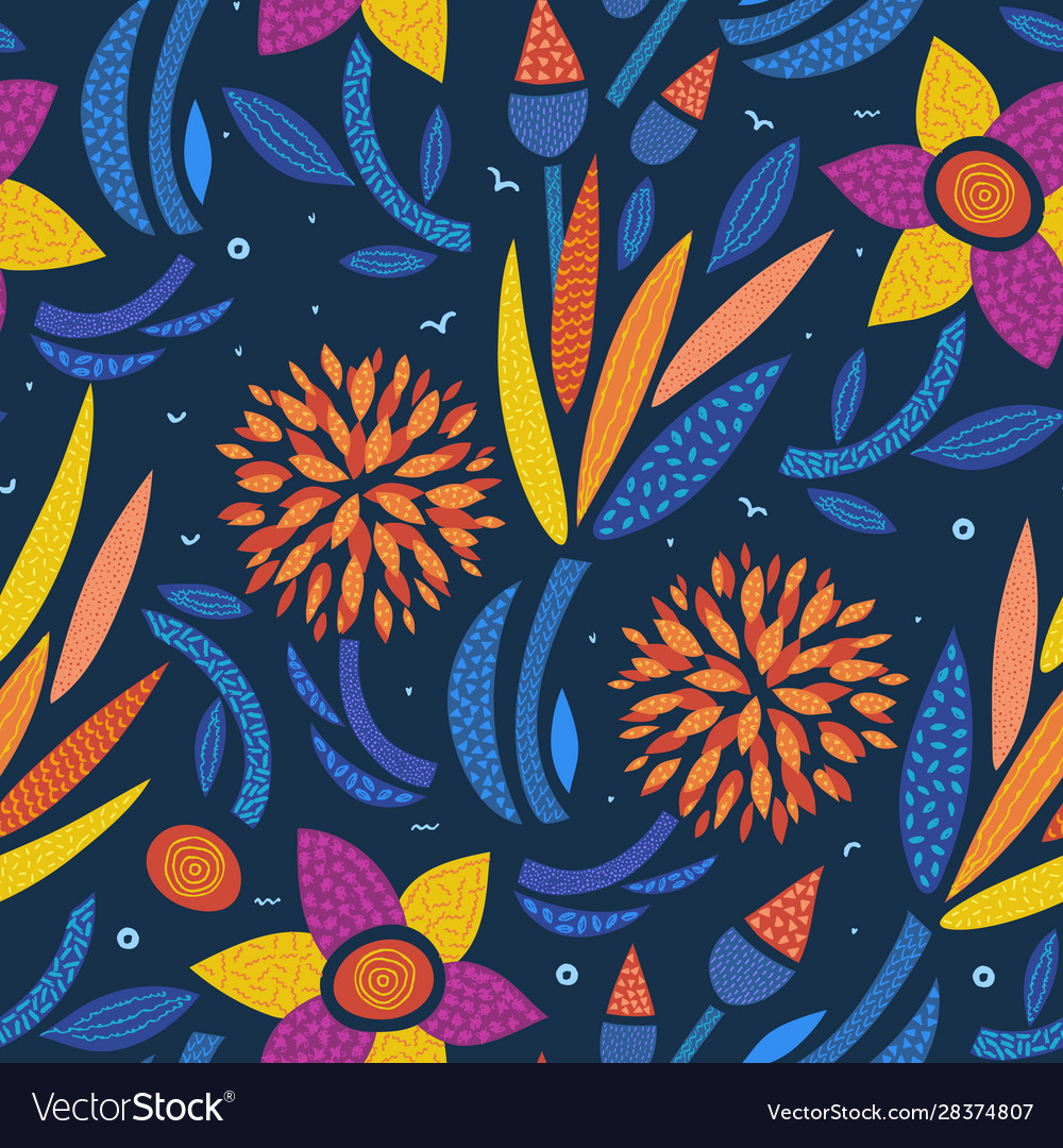 Seamless pattern abstract hand drawn Royalty Free Vector