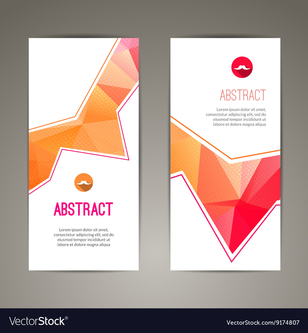 Set of polygonal triangular colorful geometric