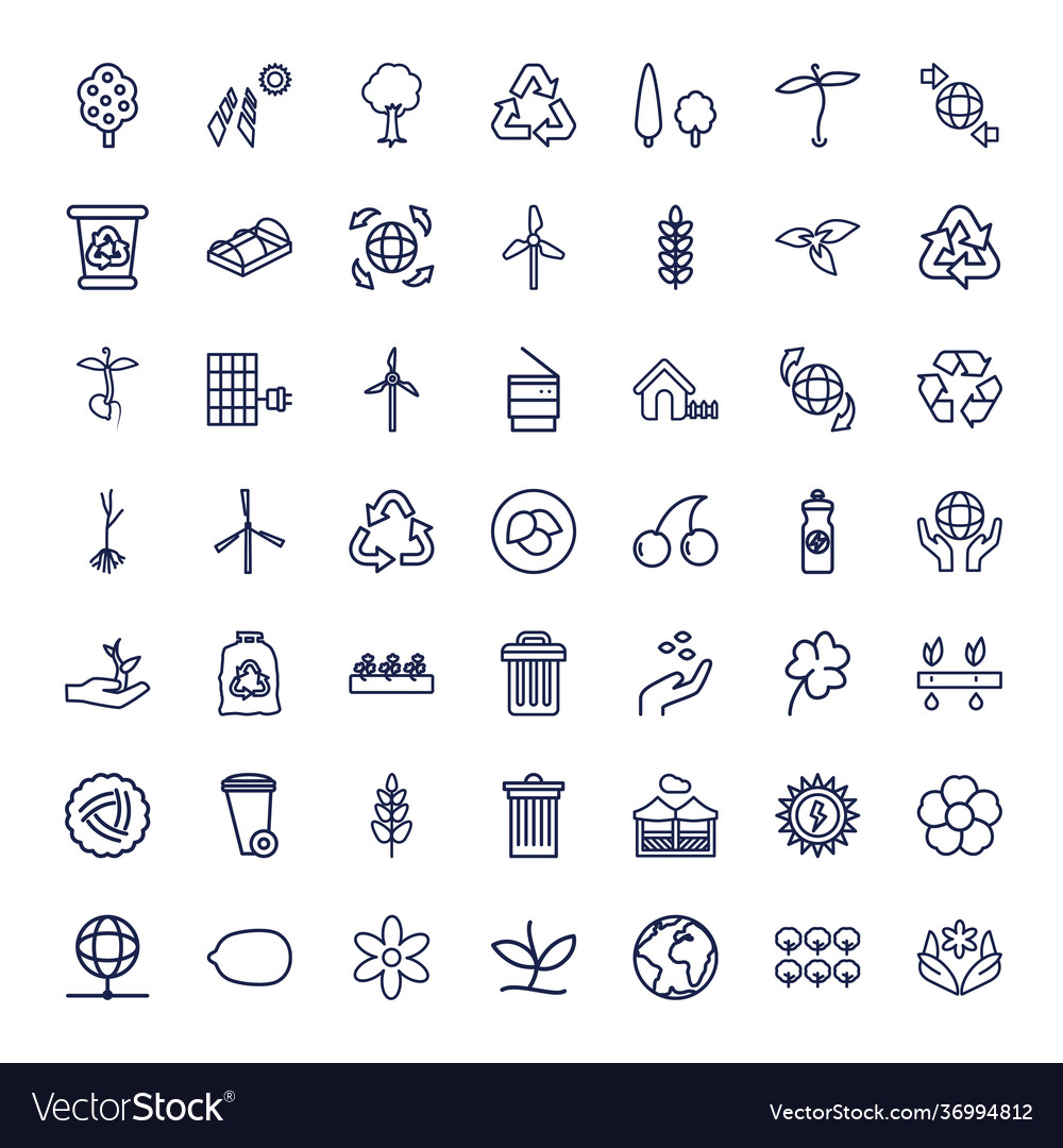 49 ecology icons Royalty Free Vector Image - VectorStock