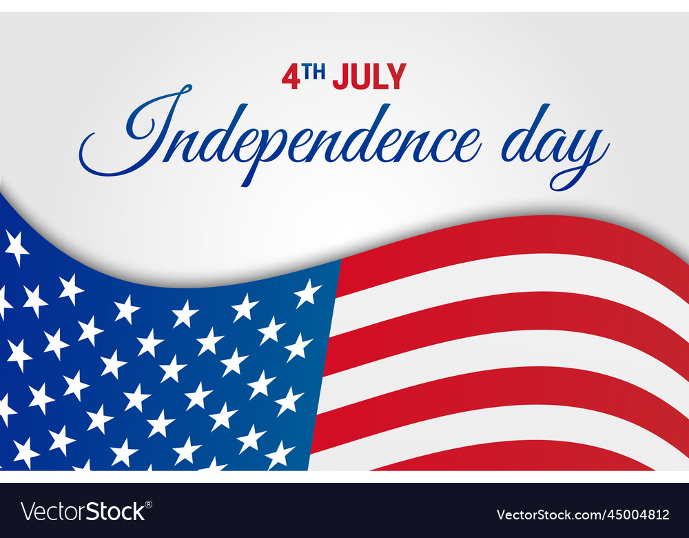 4th july independence day Royalty Free Vector Image