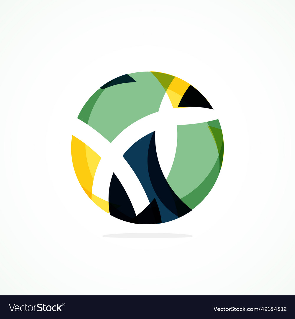 Abstract circle logo - minimalist emblem timeless Vector Image