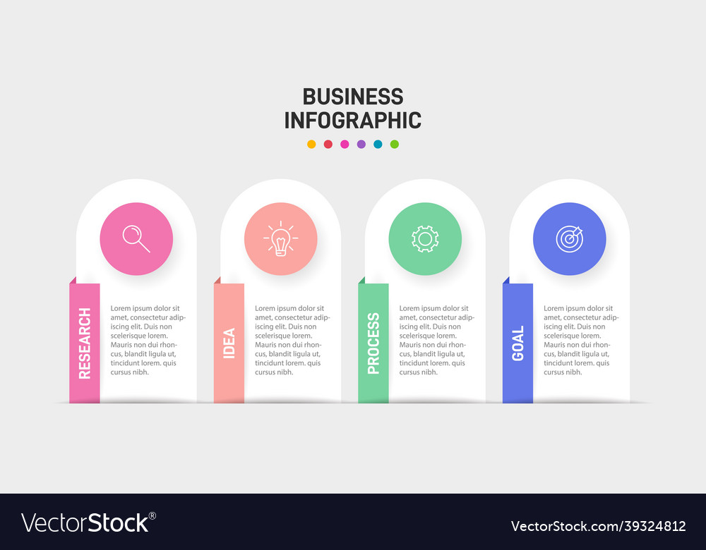 Infographic design with icons and 4 options Vector Image