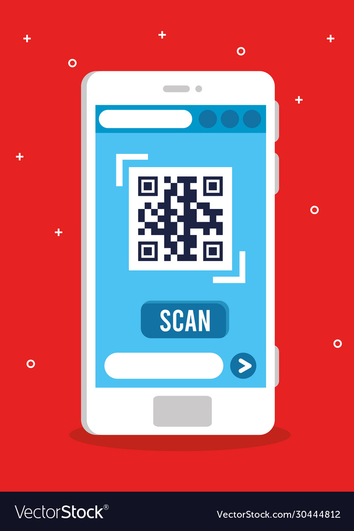 Qr code inside smartphone design