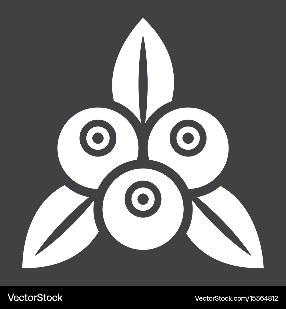 Red currant solid icon fruit and diet Royalty Free Vector