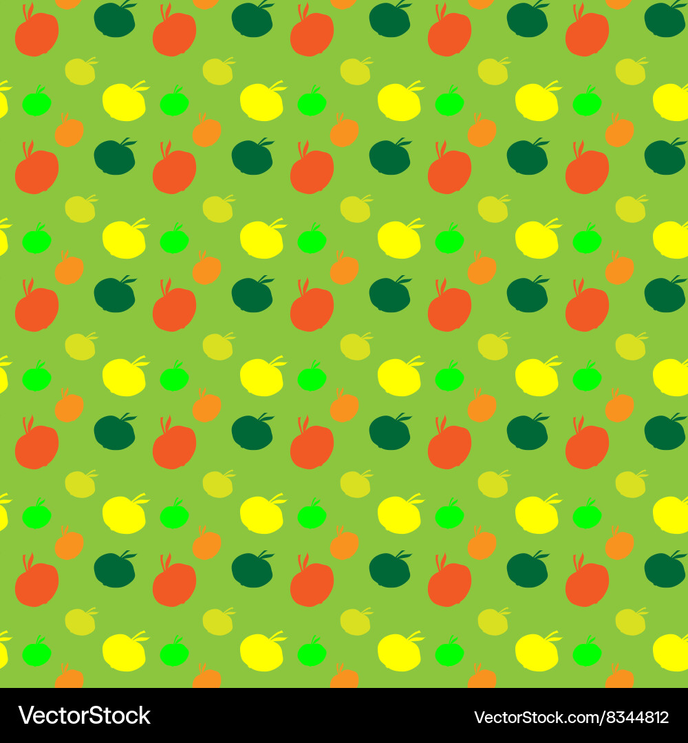 Seamless pattern of colorful apples Royalty Free Vector