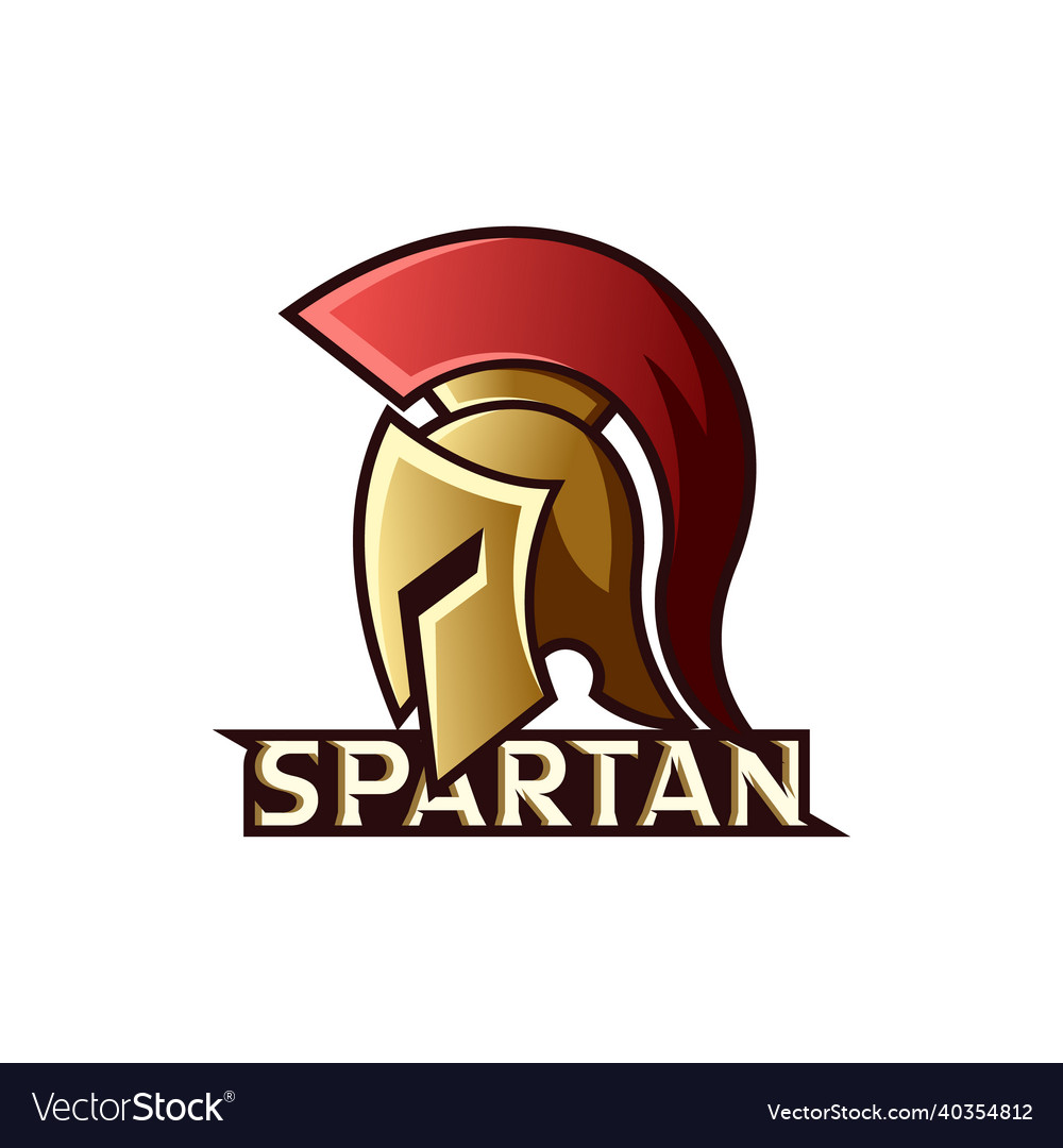 Spartan helmet mascot logo design