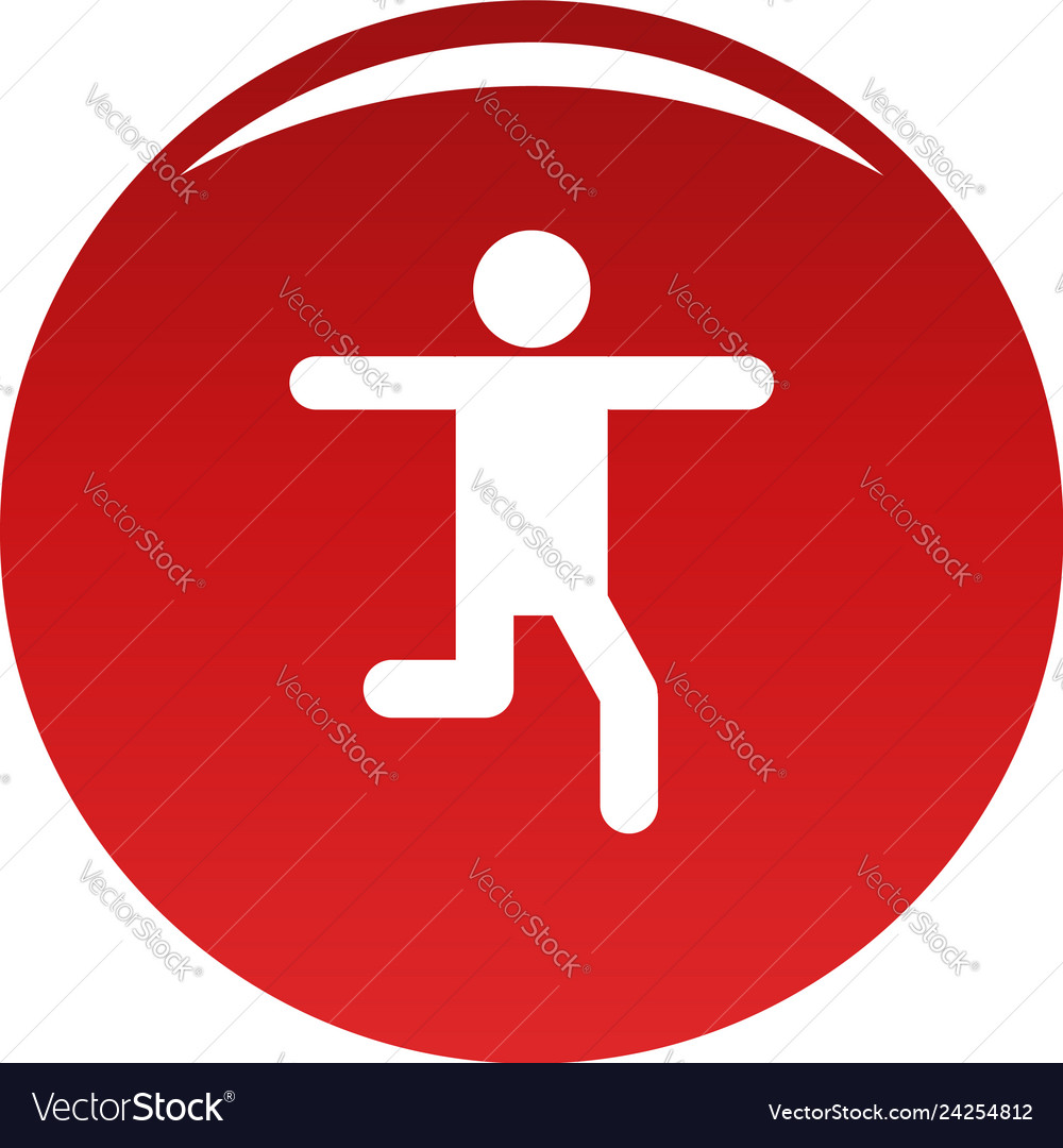 Stick figure stickman icon red