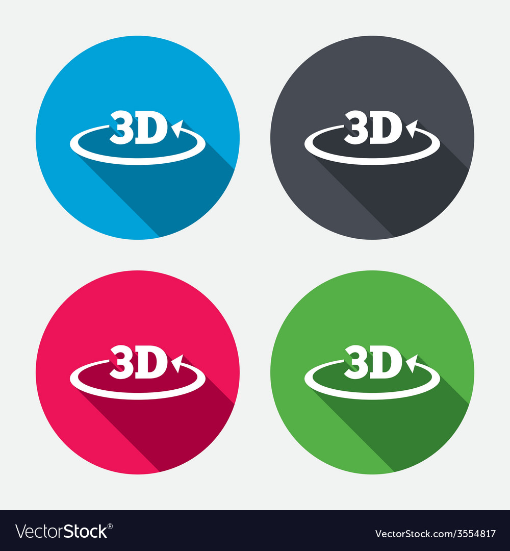 3d sign icon new technology symbol