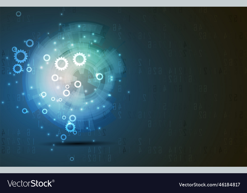 Artificial intelligence technology web background vector image Artificial intelligence technology web background