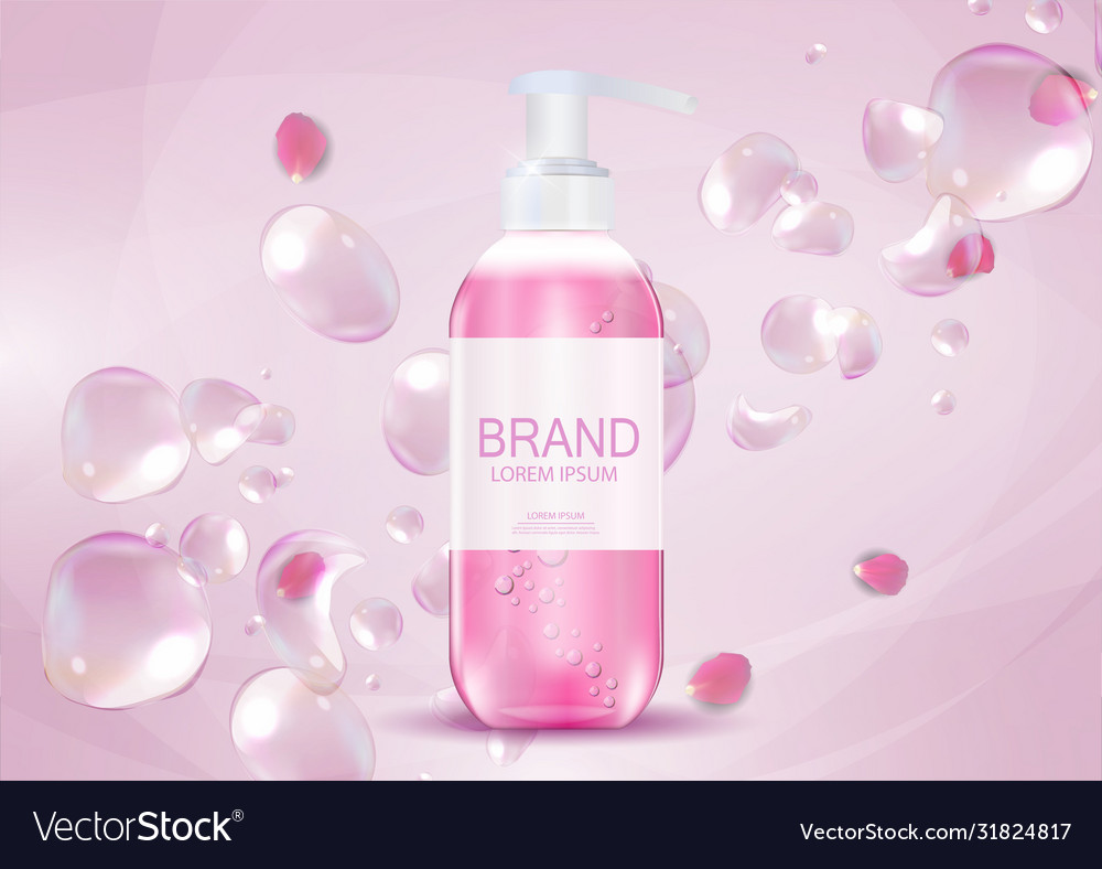 Design cosmetics product template for ads or Vector Image