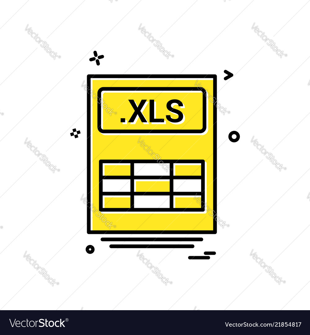 File files xls icon design vector image File files xls icon design