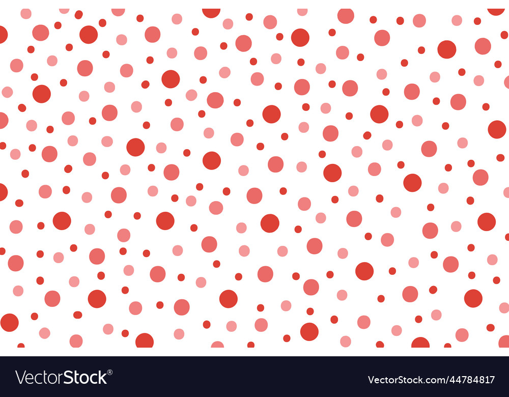 Flat design red polka dot background Royalty Free Vector