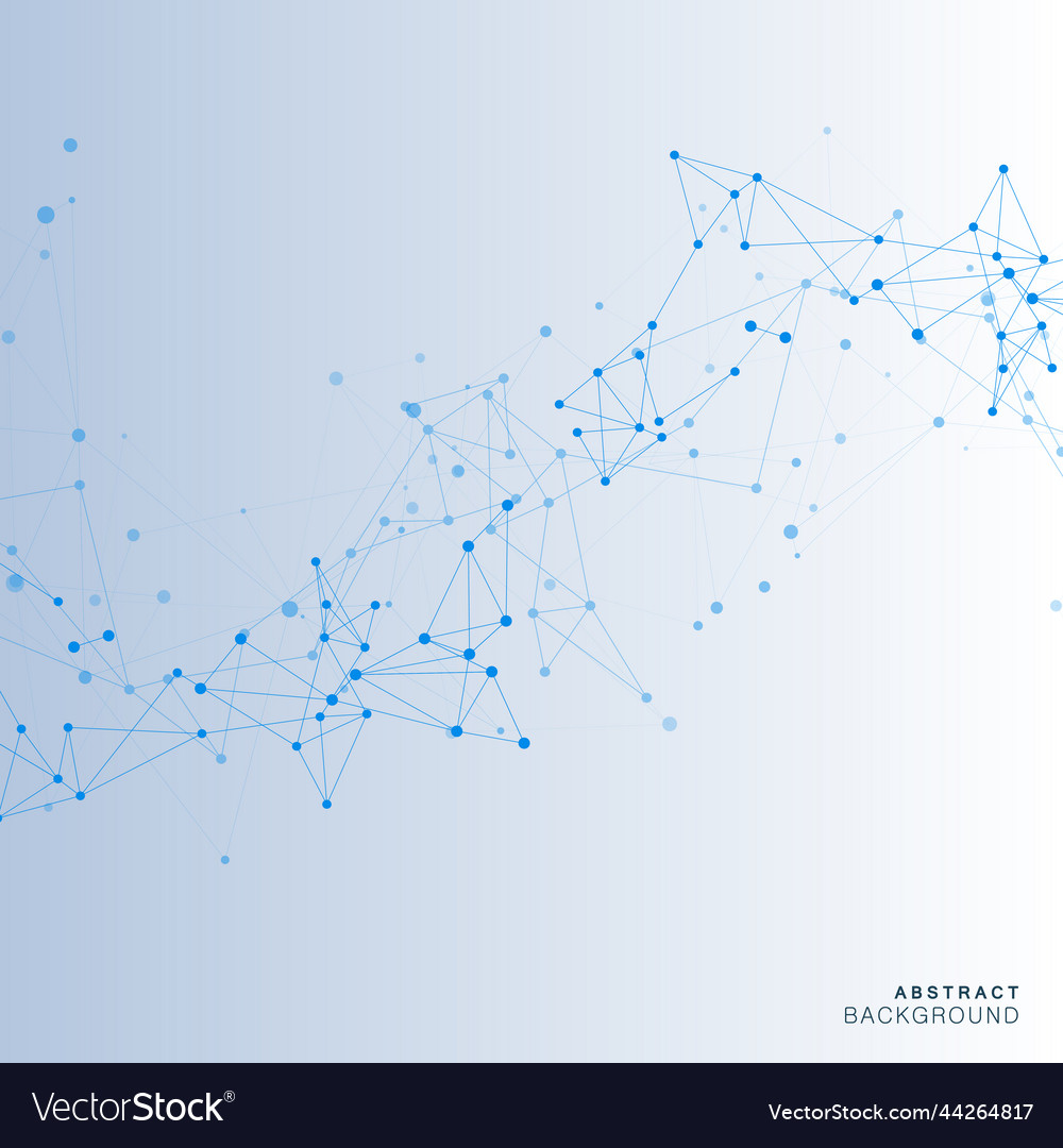 Graphic geometric web structure connecting vector image Graphic geometric web structure connecting
