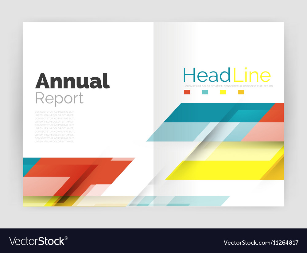 Motion concept business annual report cover Vector Image