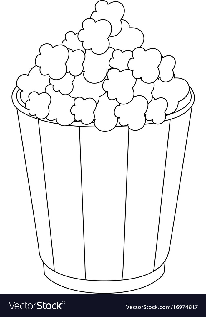 Pop corn bucket icon Royalty Free Vector Image