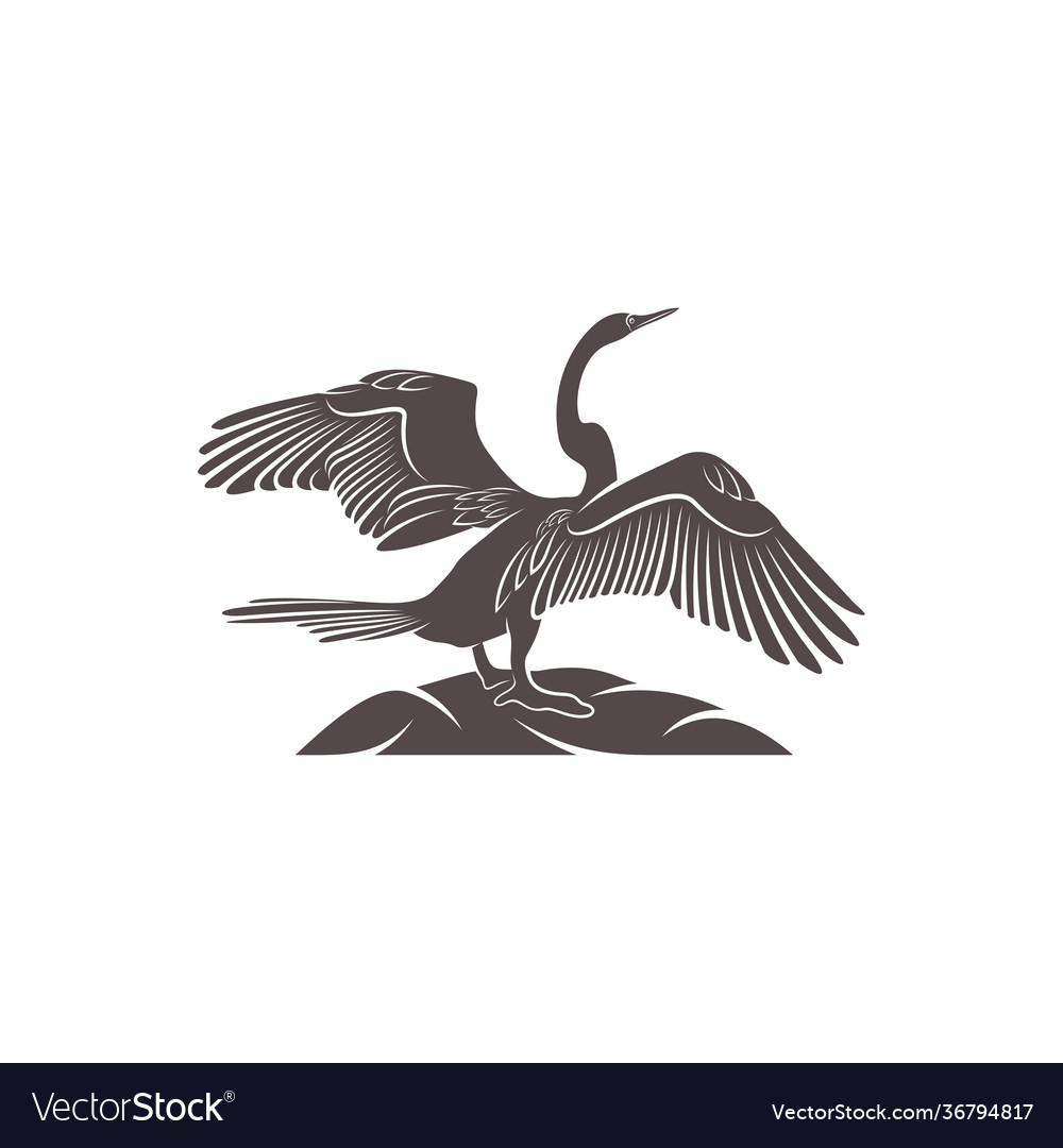 Snake bird design creative bird logo Royalty Free Vector