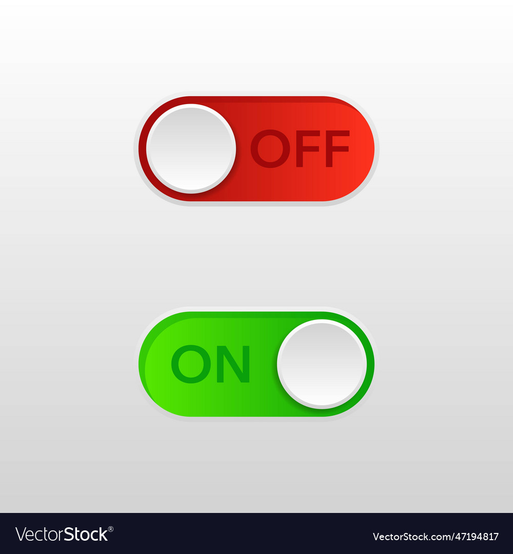 Switch Button Or Turn On Off Power Royalty Free Vector Image