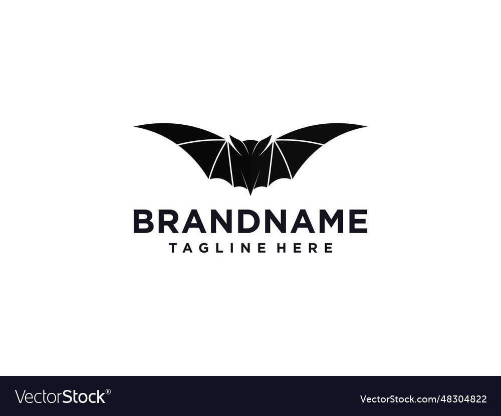 Bat logo animal and wings black halloween