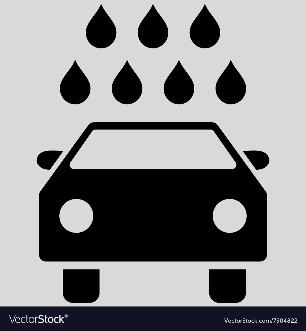 Car shower flat symbol Royalty Free Vector Image