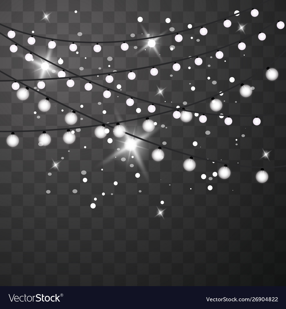Christmas lights isolated