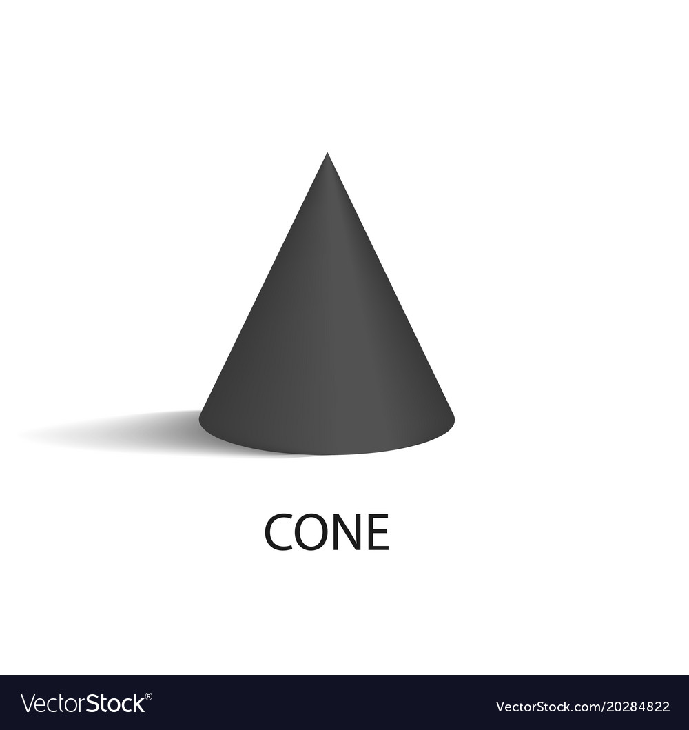 Cone of black color poster