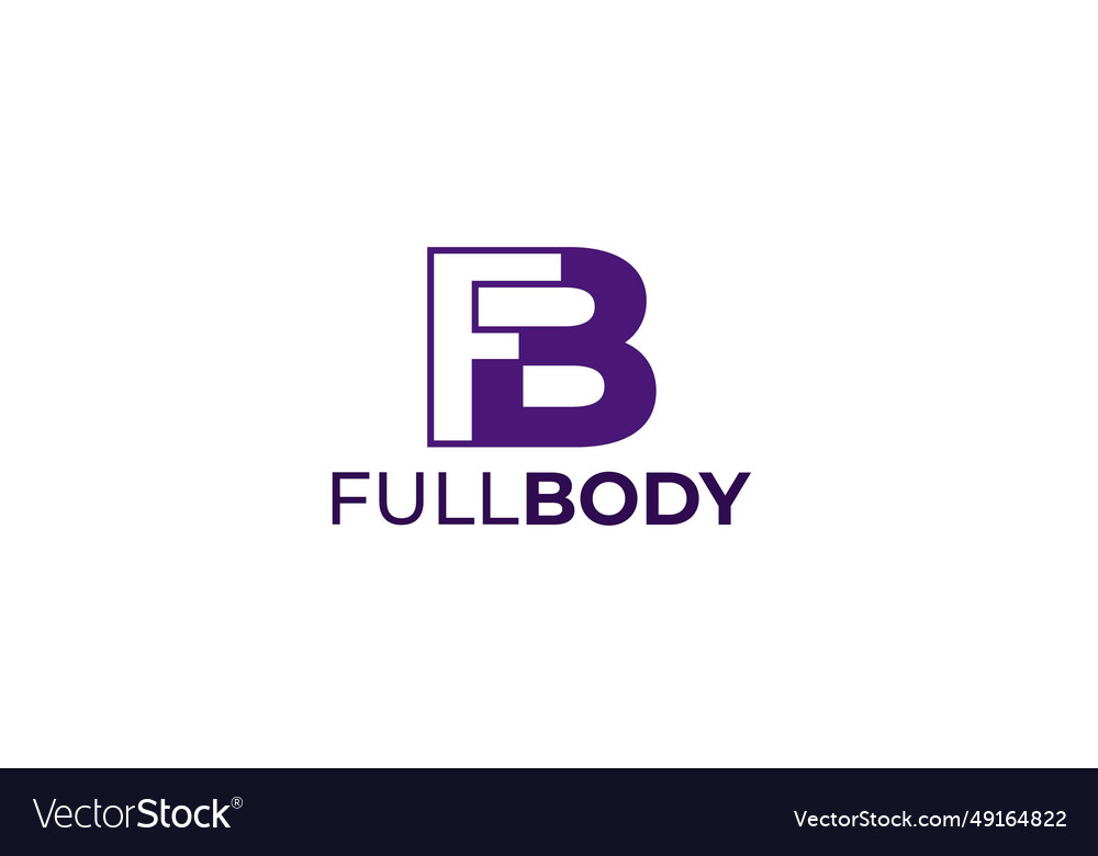 Letter f and b logo template design