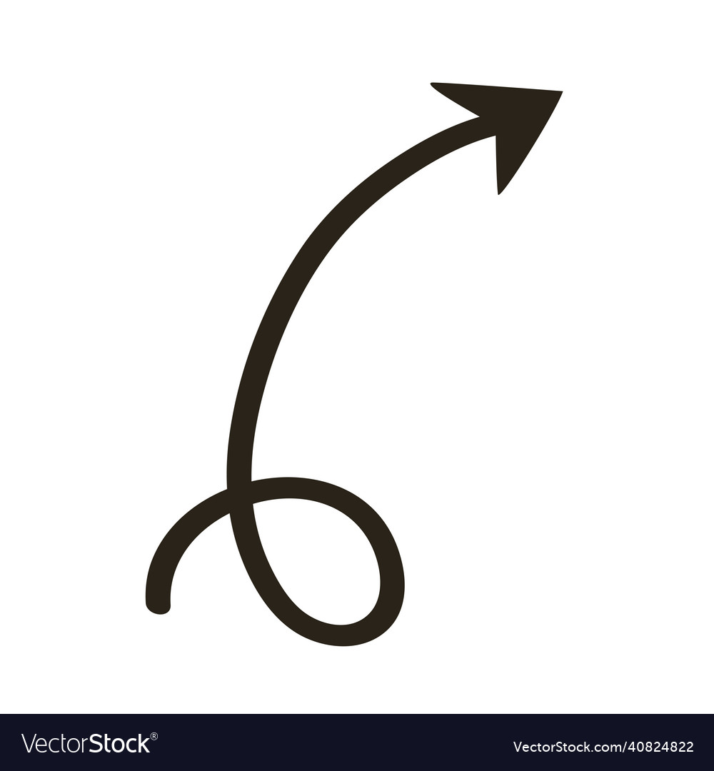 Long black arrow Royalty Free Vector Image - VectorStock