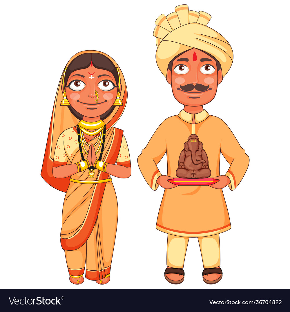 Maharashtrian Wedding Couple In Traditional Costume Of 46 OFF
