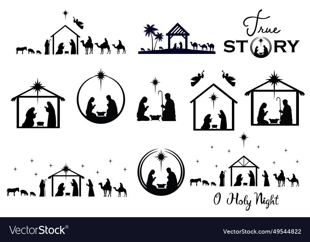 Nativity christmas Royalty Free Vector Image - VectorStock