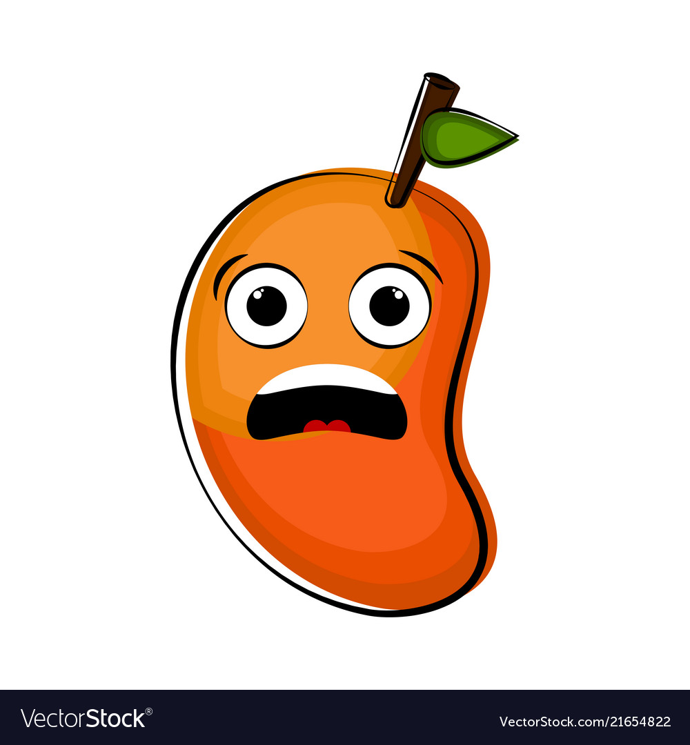 Sad mango cartoon character emote