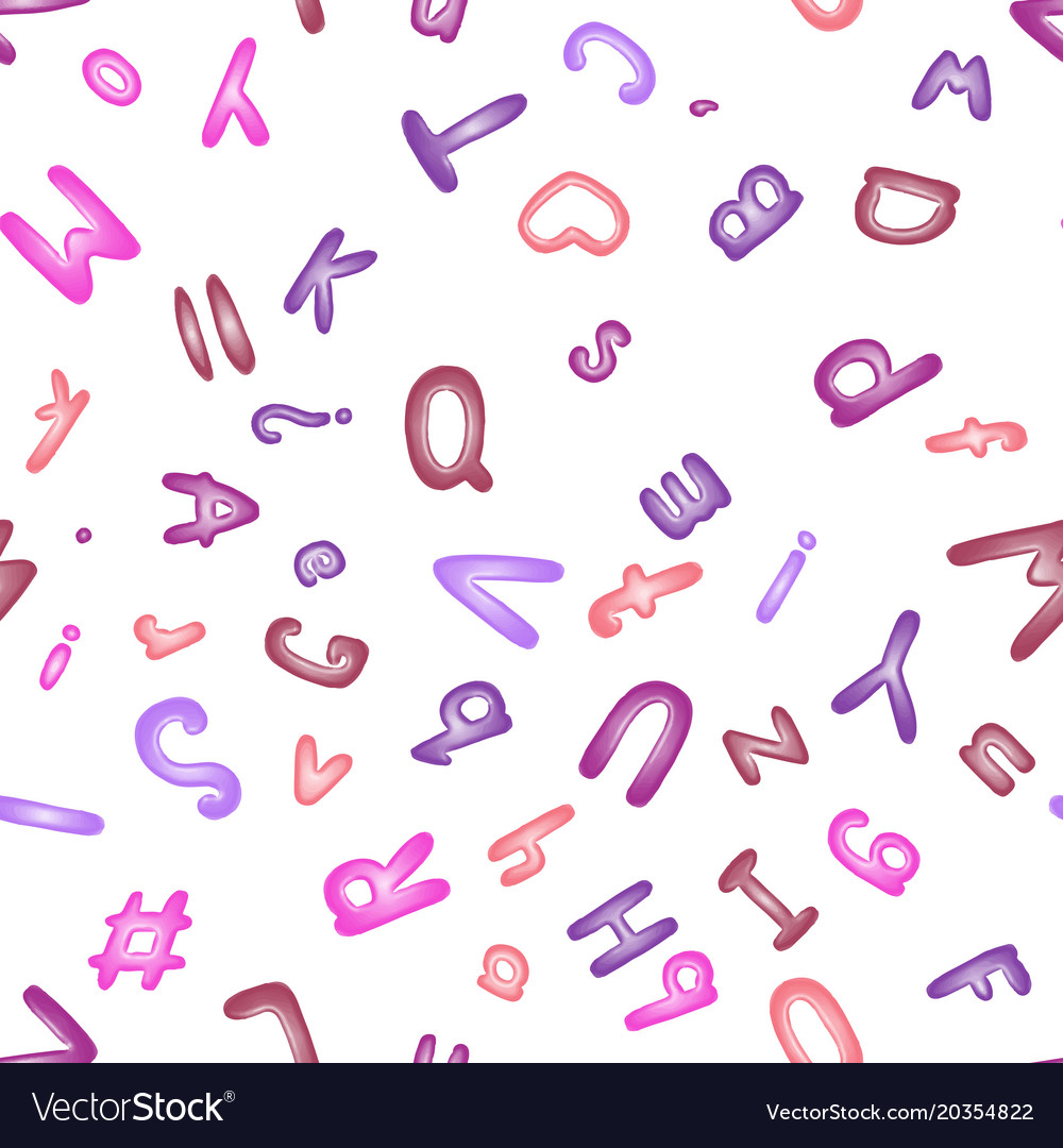 Seamless pattern with letters of the alphabet