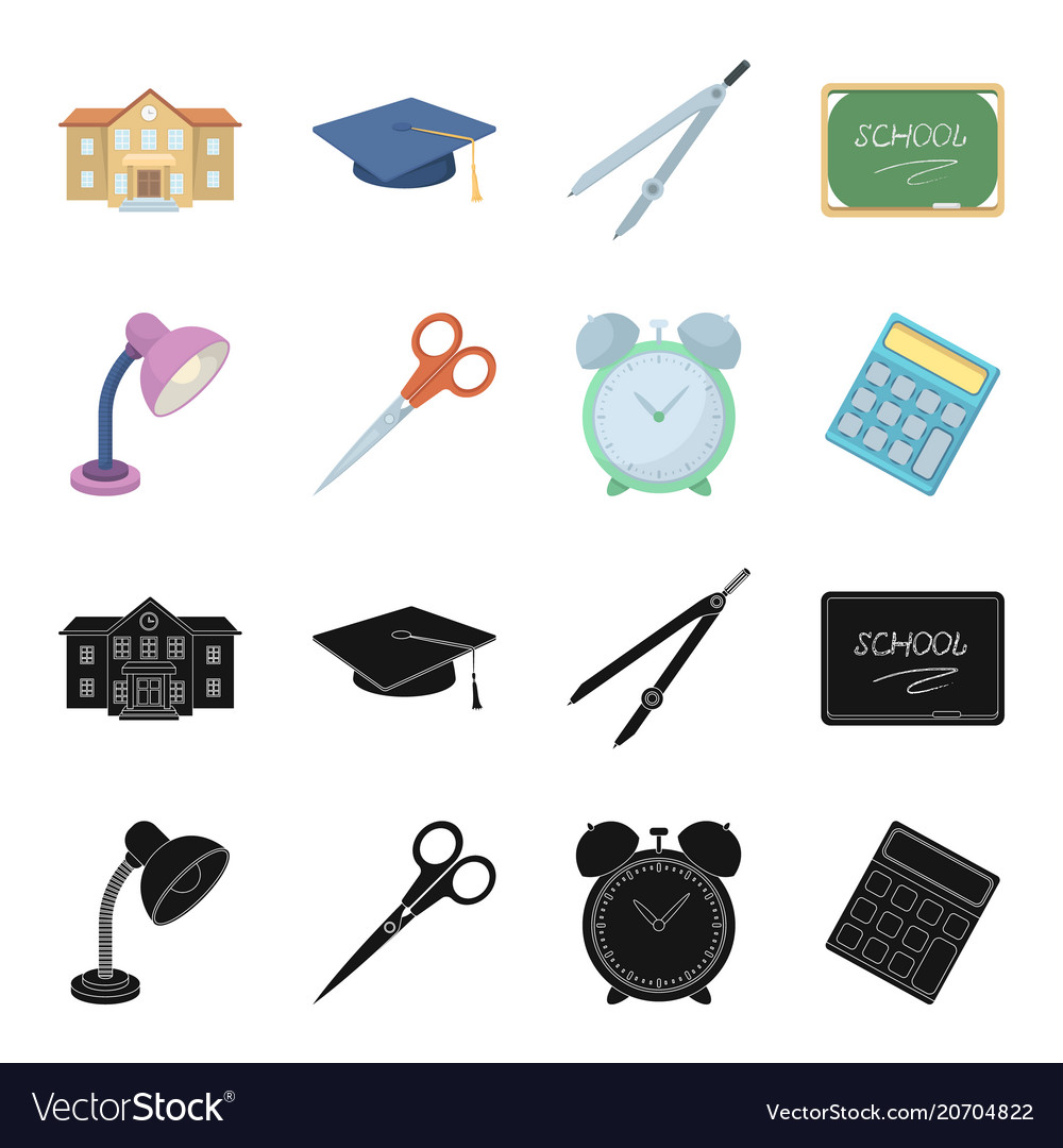 Table lamp scissors alarm clock calculator