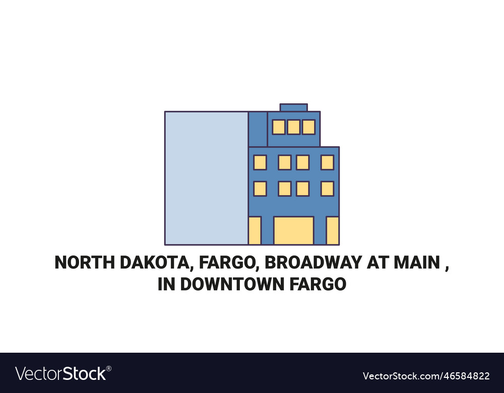 United states north dakota fargo broadway Vector Image