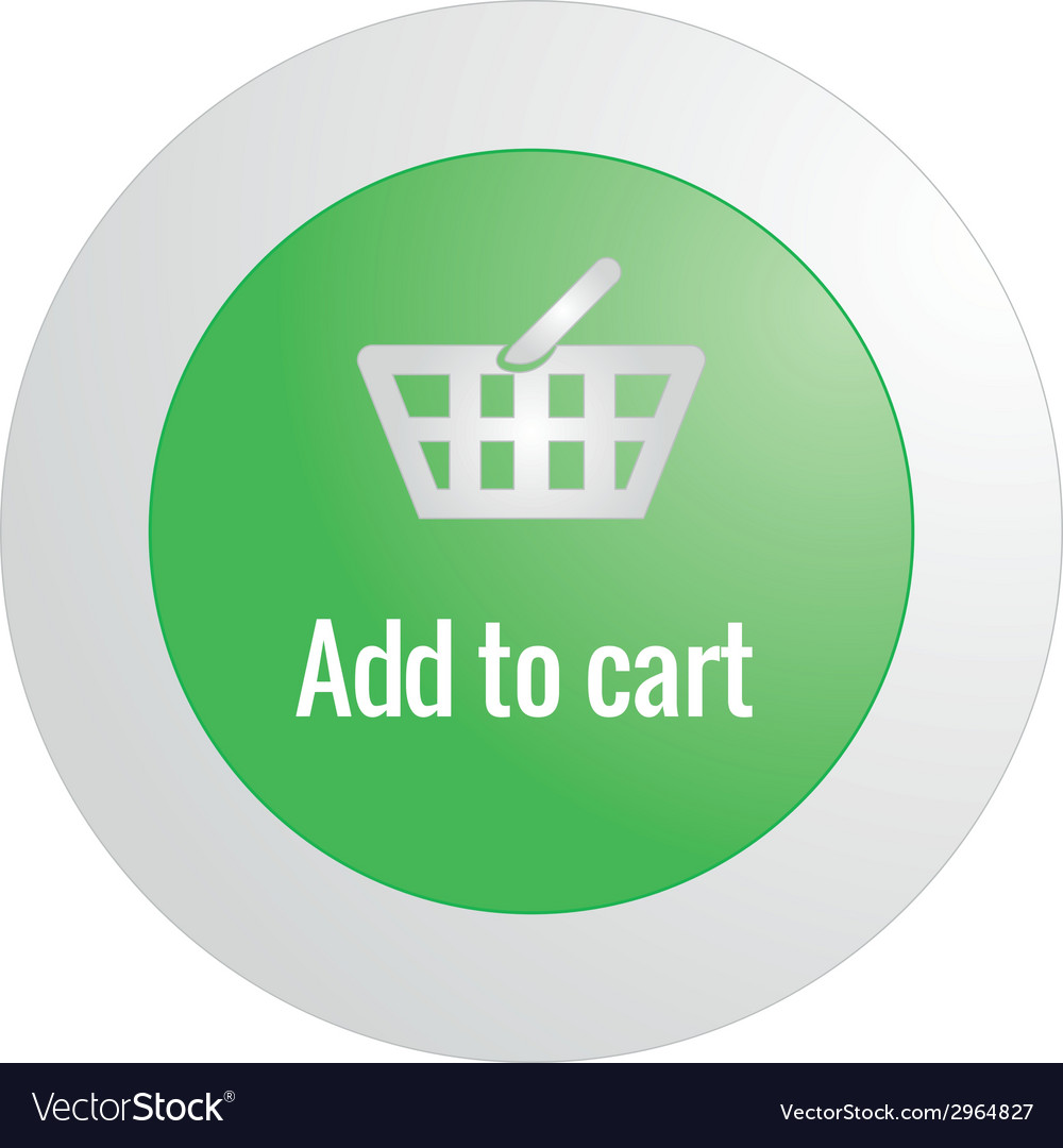 A green round button with basket and text