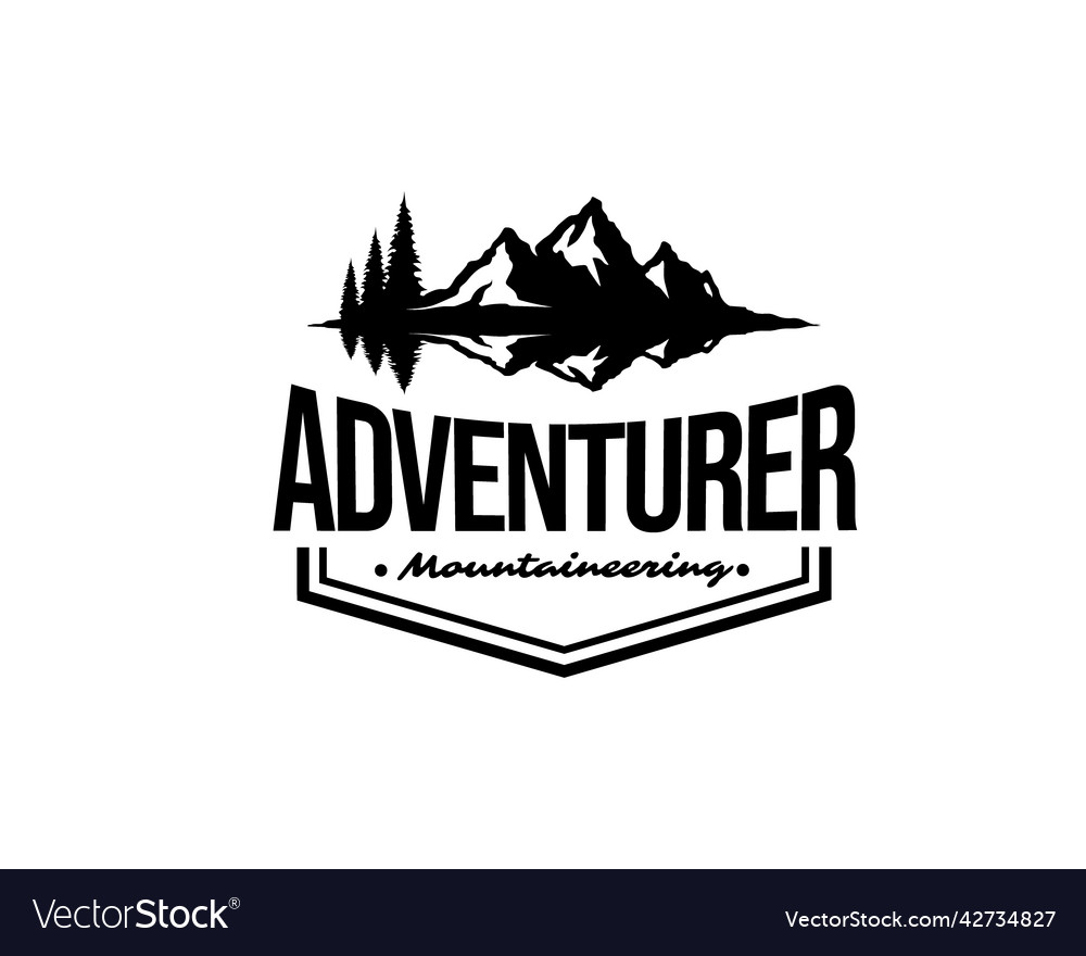 Adventure himalaya mountain logo silhouette Vector Image