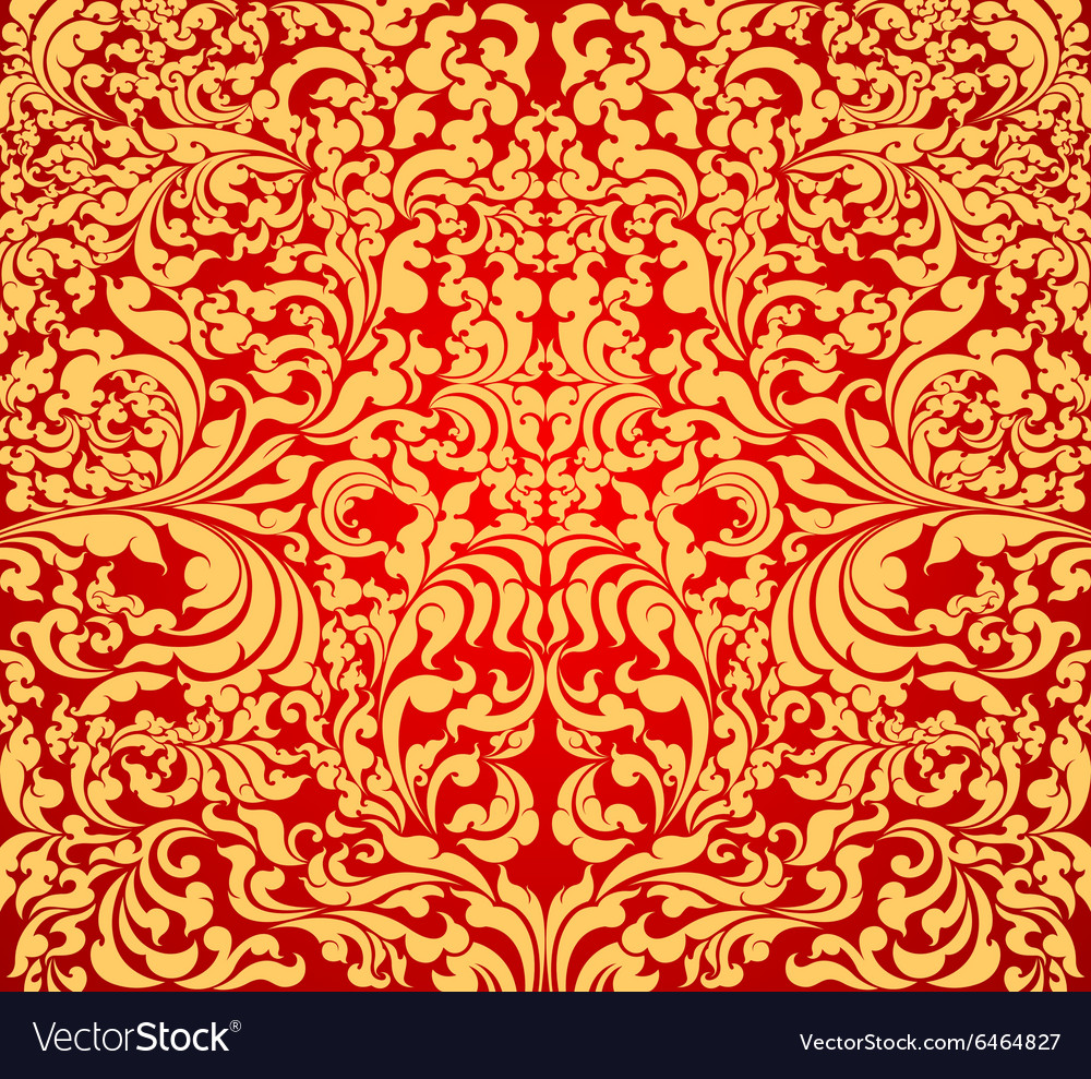 Art pattern scene on red