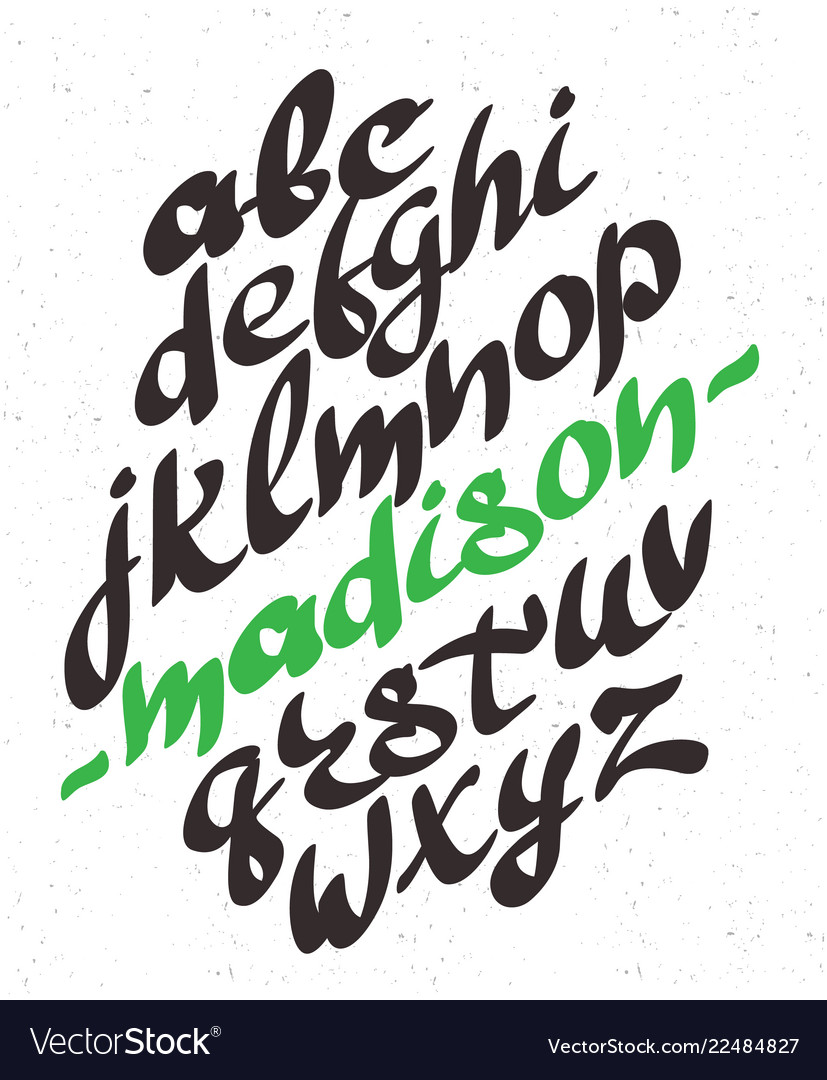 Hand Drawn Alphabet Font - Brush Style