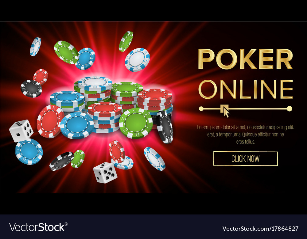 Online Poker Glücksspiel Casino-Banner-Zeichen