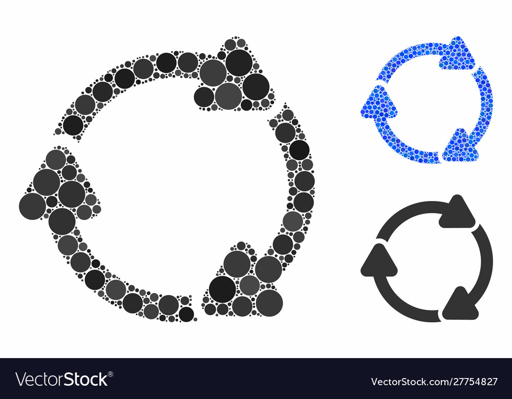 Rotate cw composition icon circle dots